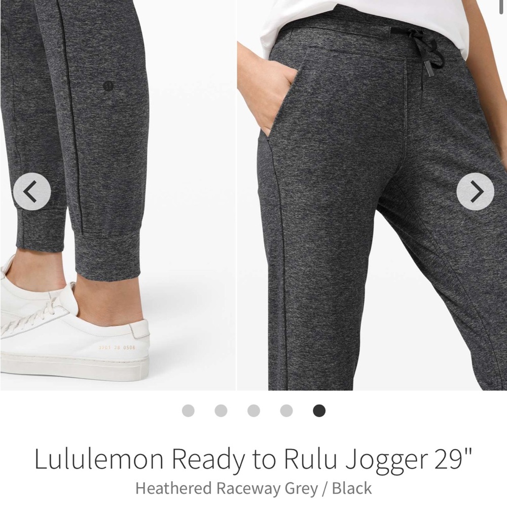 10-Lululemon athletica Heathered Black Jogger Pants